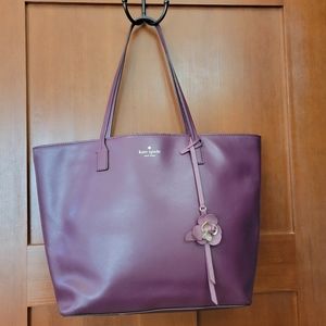 KATE SPADE Zip Top Tote Bag - Wine